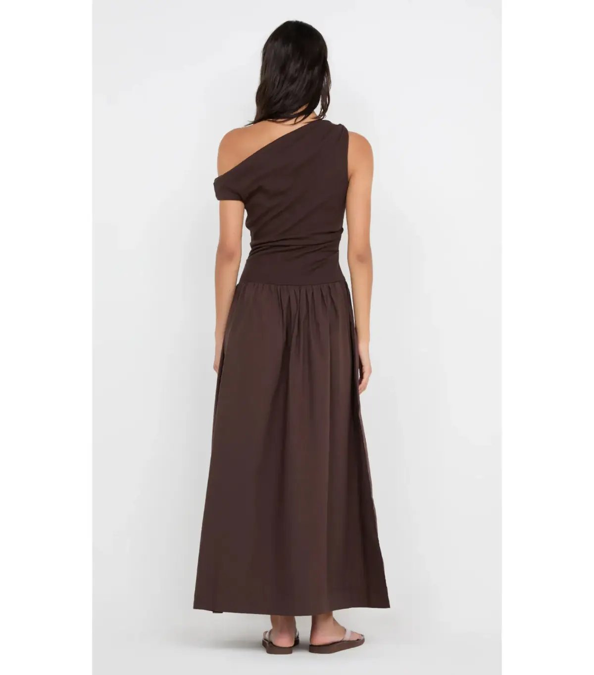 Bec & Bridge Freya Asym Maxi Dress in Dark Chocolate AU 10 photo 4