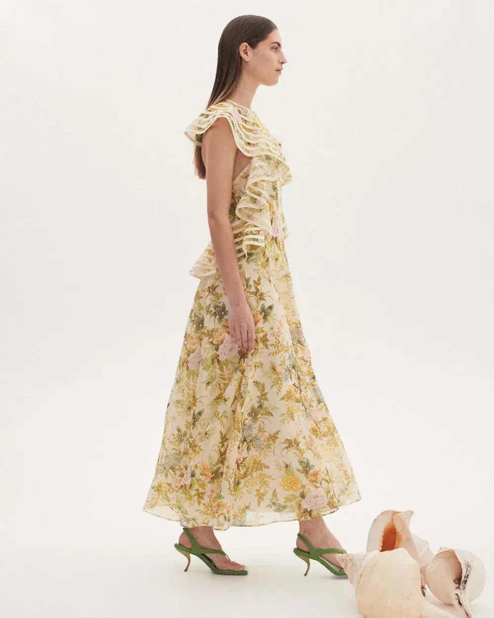 Alemais Eden Flounce Midi Dress Multi Size 8 photo 9