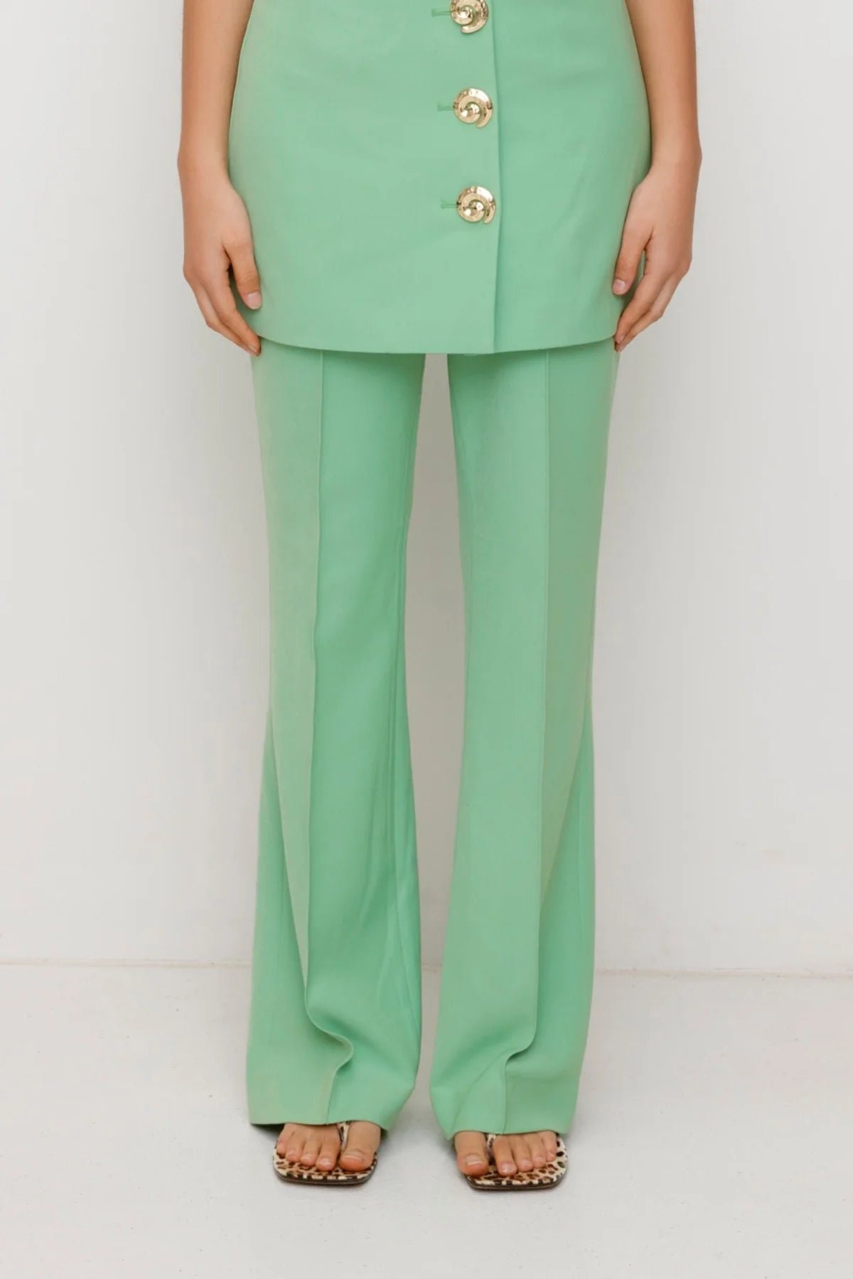 THE WOLF GANG IRIDA BOOTCUT PANTS - SAGE photo 2