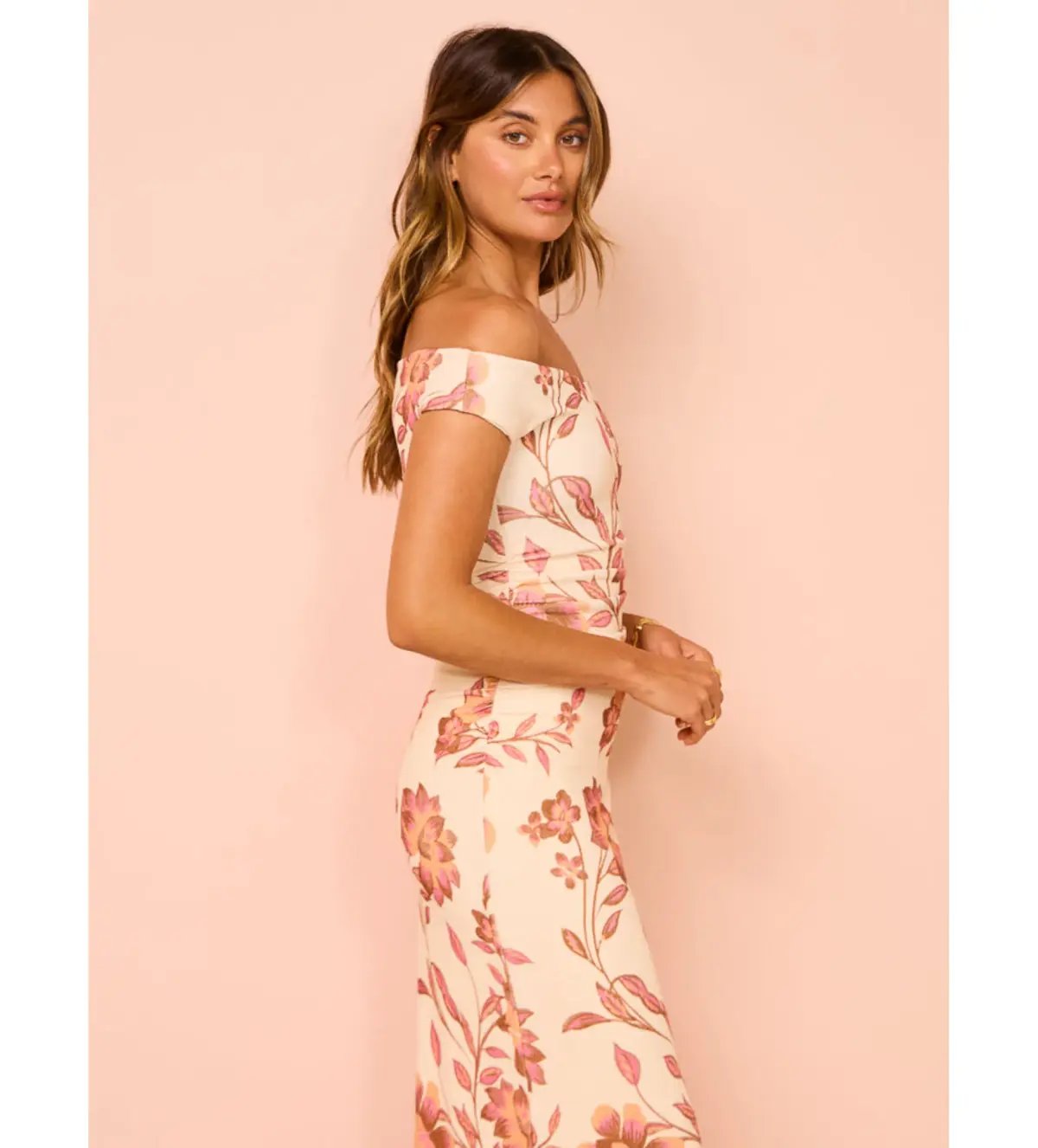 Ownley Ines Midi Dress Vanilla Floral Size XS/AU 6 photo 3