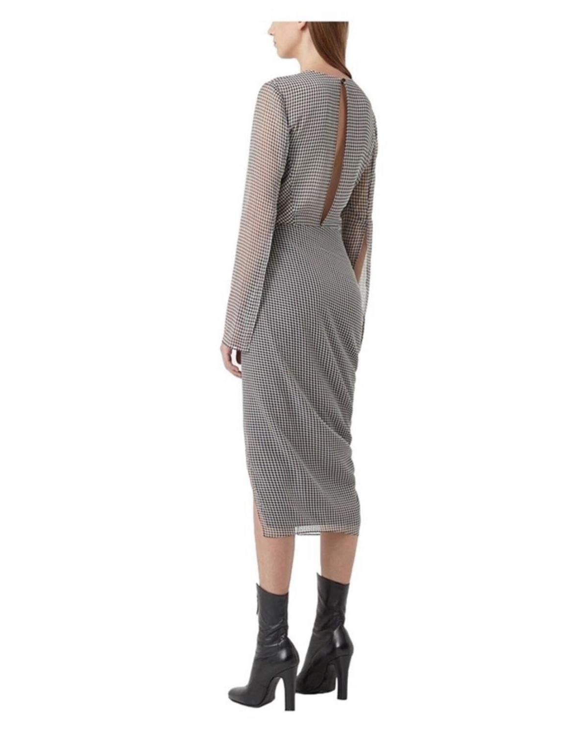Camilla & Marc Miri Dress Gingham Checkered Grey Size 12 photo 4