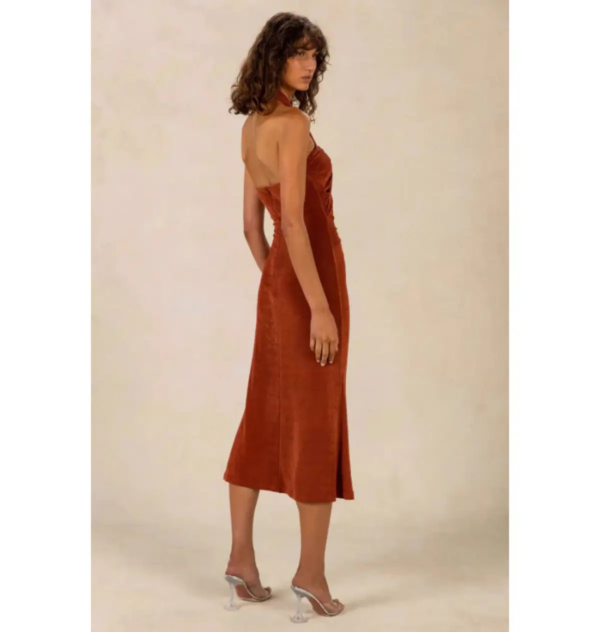 MISHA Angelica Dress Brown Size 10/M photo 2
