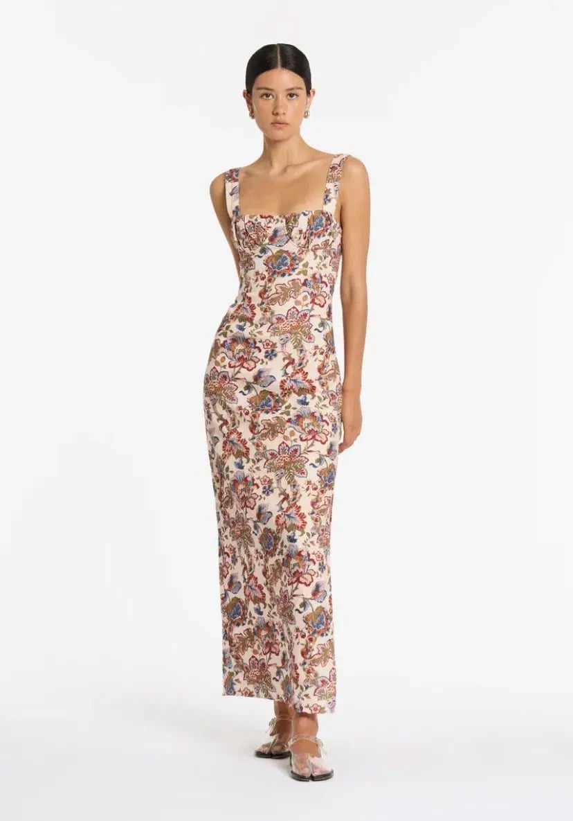 Sir the Label Bettina Midi Dress Floral Size 8 photo 5