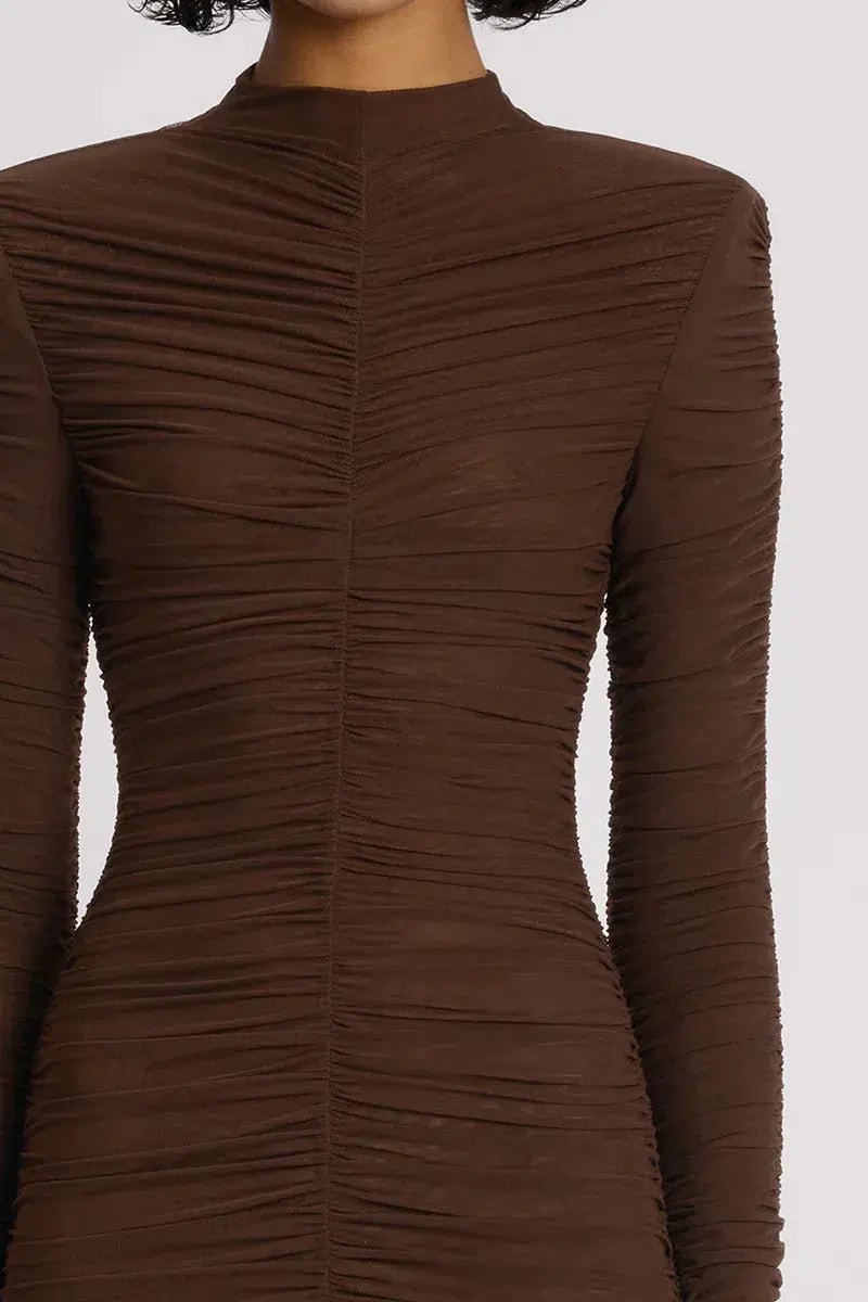 Eliya The Label Melissa Midi Dress Brown Size 8 photo 5