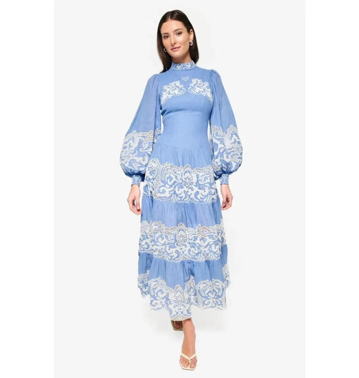 Alemais Arion Midi Dress Cornflower Blue Size AU 8 photo 5