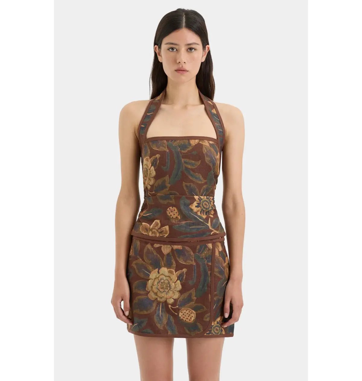 Sir The Label Jerry Halter Bodice and Mini Skirt in Tapestry Size 1 / AU 8 photo 2