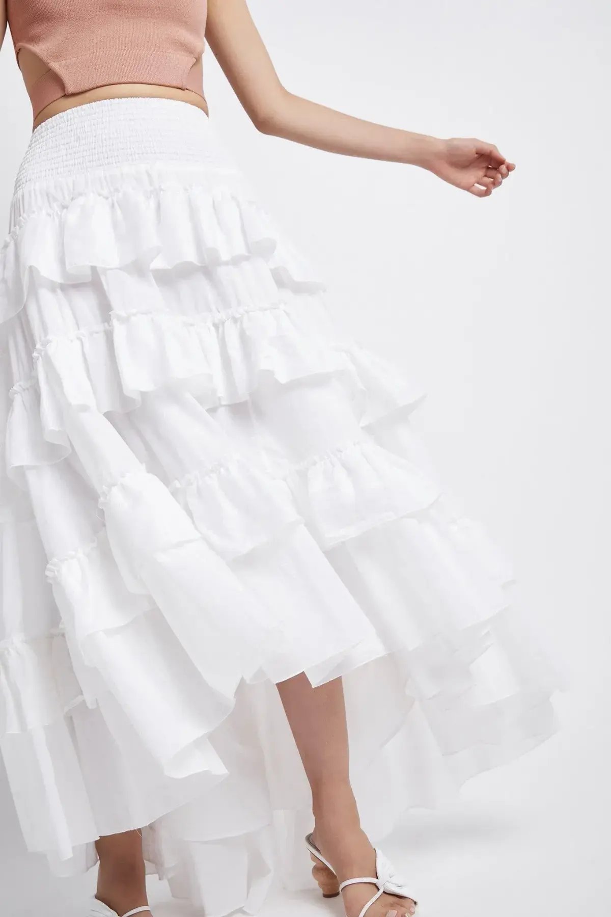 Aje Cotton El Paso Skirt White Size 6 photo 2