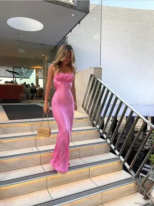 Bec & Bridge Amber Maxi Dress Candy Pink Size 8 photo 3
