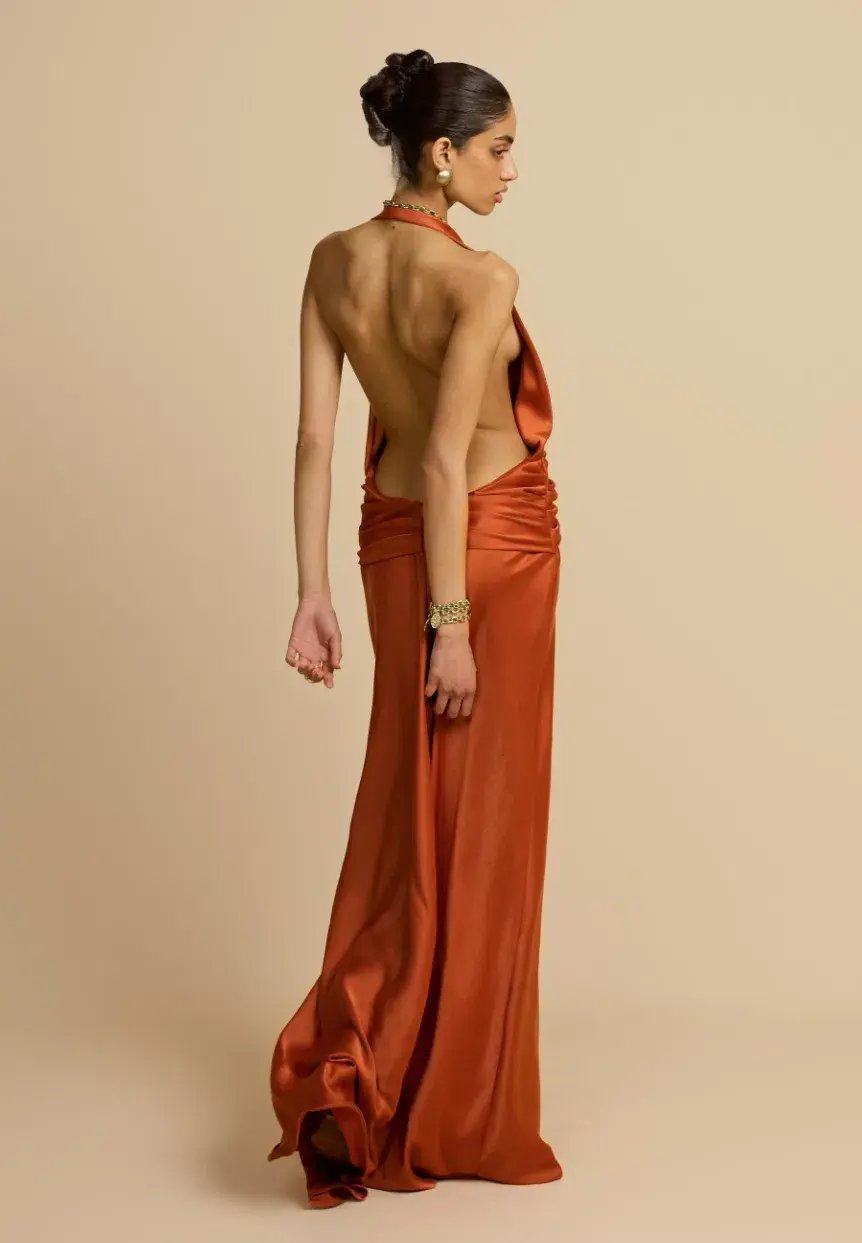 Arcina Ori Francesca Dress Metallic Orange Size M / AU 10 photo 2