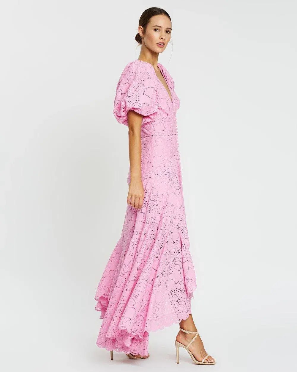 Acler Cookes Dress with Puff Sleeves Pink Size 14 photo 2