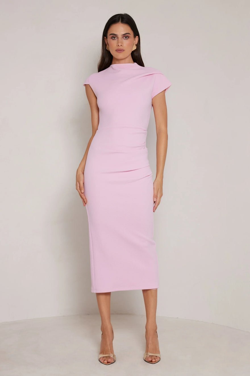 Elle Zeitoune Milani Midi Dress - Peony Pink photo 2