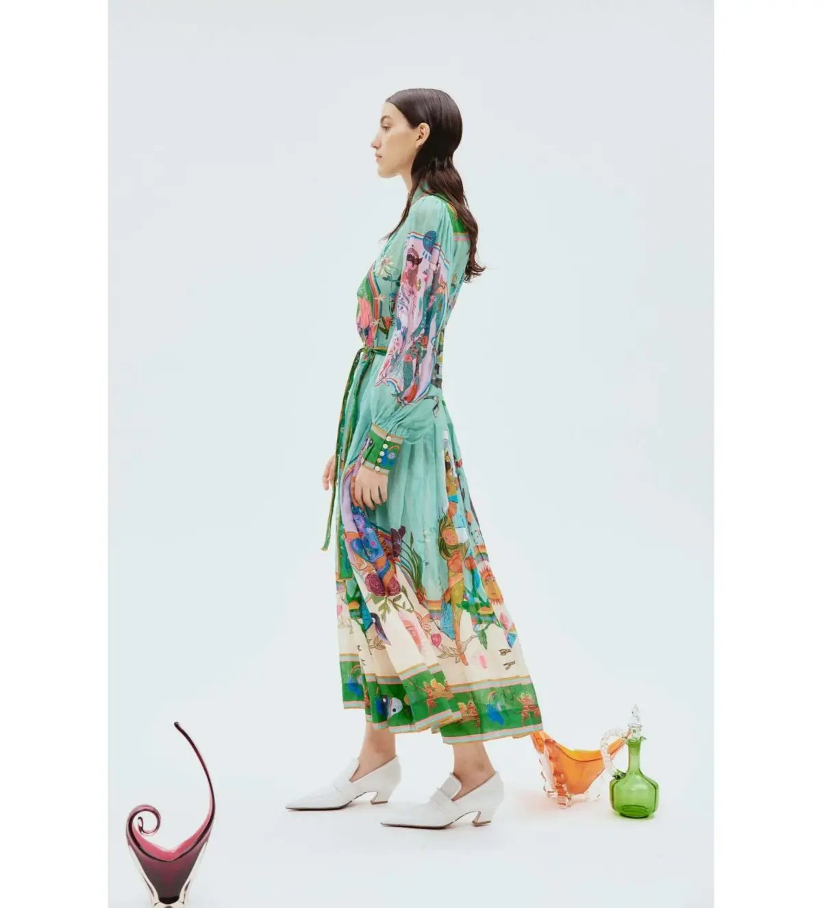 Alemais Evergreen Shirtdress Print Size 16 photo 3