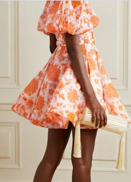 Zimmermann Postcard Puff Sleeve Mini Dress Print Size 1/Au 10 photo 4