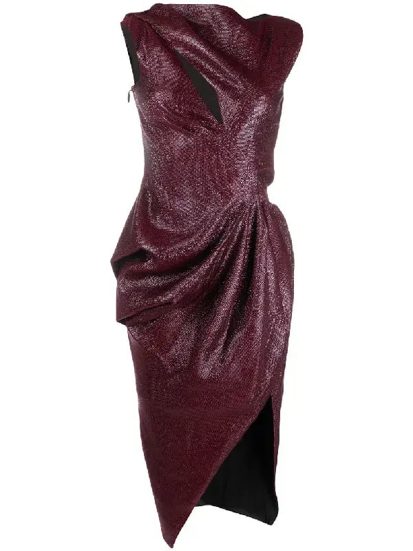 Toni Maticevski Connector Dress Burgundy Size 6 photo 5