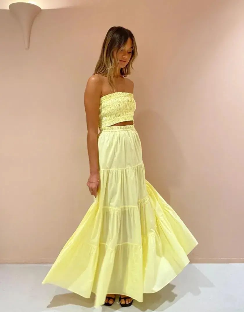 Steele Parasol Skirt & Paradise Top Set Yellow Size 6 photo 3