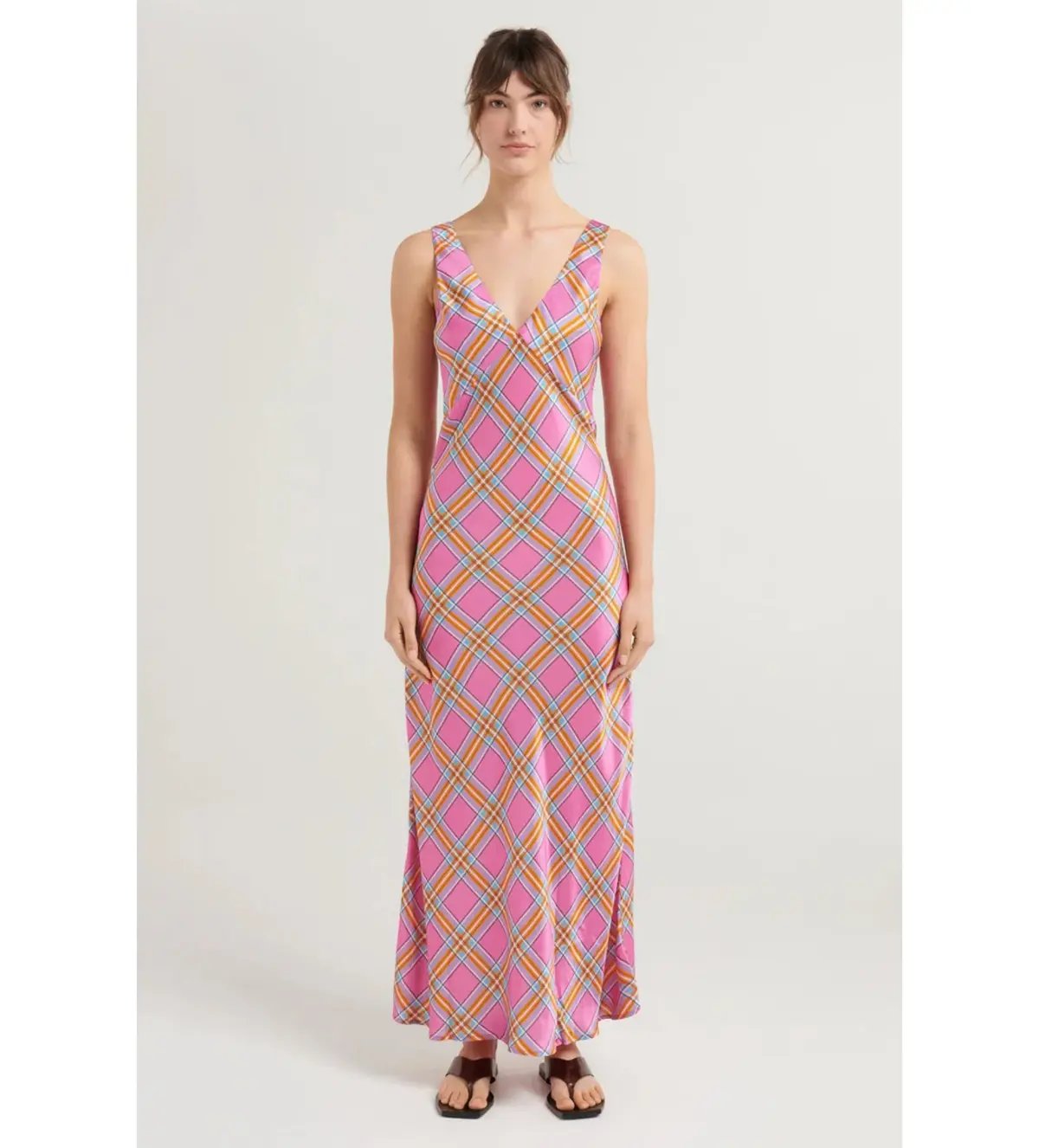 Steele Eadie Dress Pink Check Size AU 10 photo 2