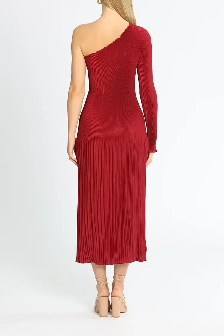 L'Idee Soiree Gigi Gown Sleeved Ruby Red Size 12 photo 3