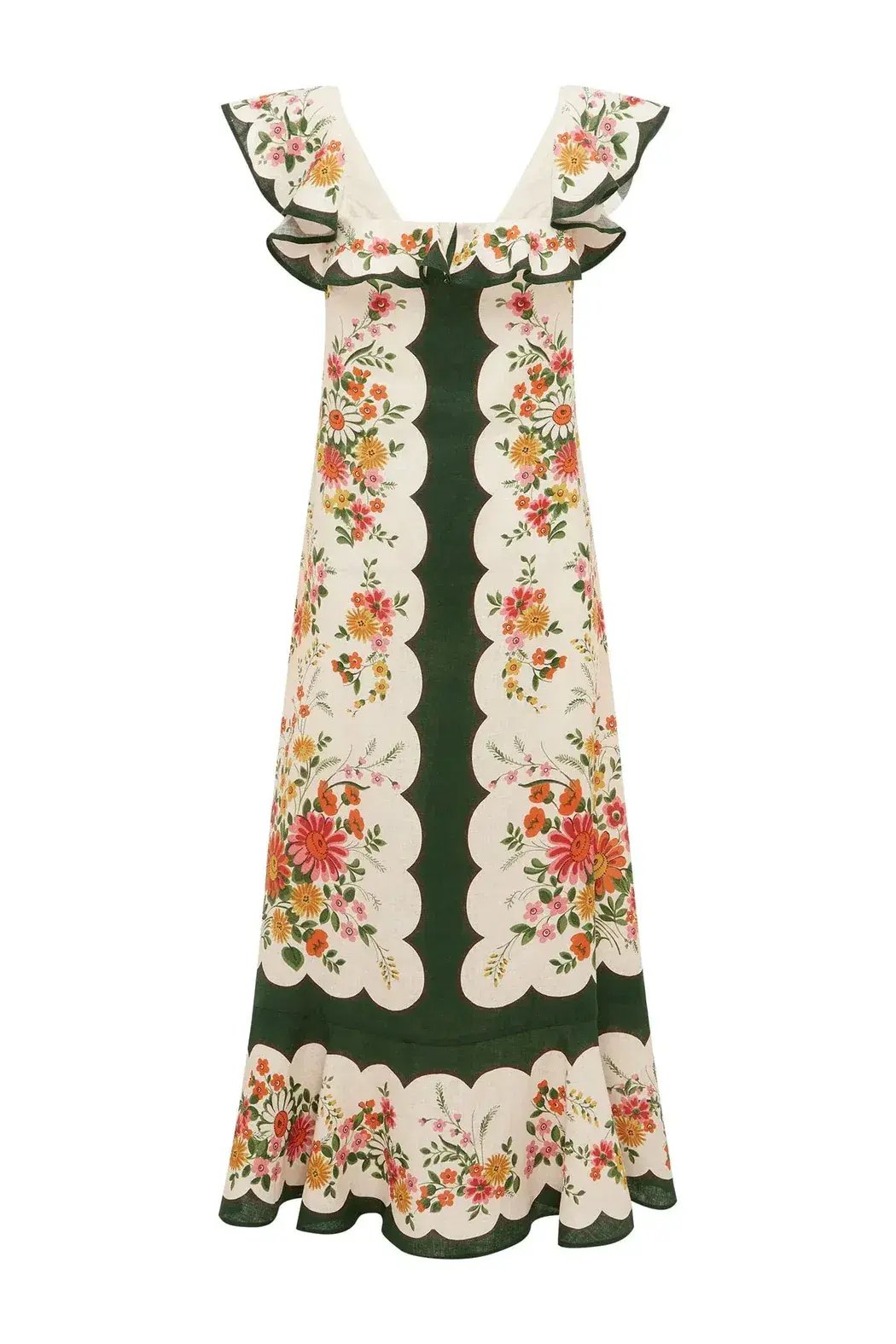 Alemais - Elisabetta Ruffle Midi Dress - Size 14 photo 6