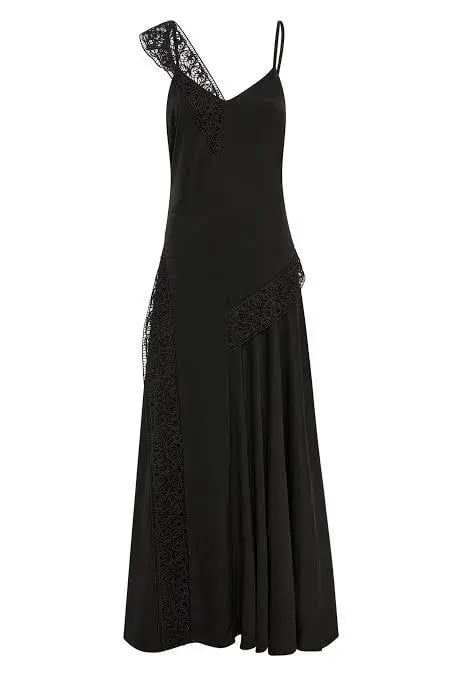Aje Spirit Lace Maxi Dress Black Size 6 photo 4