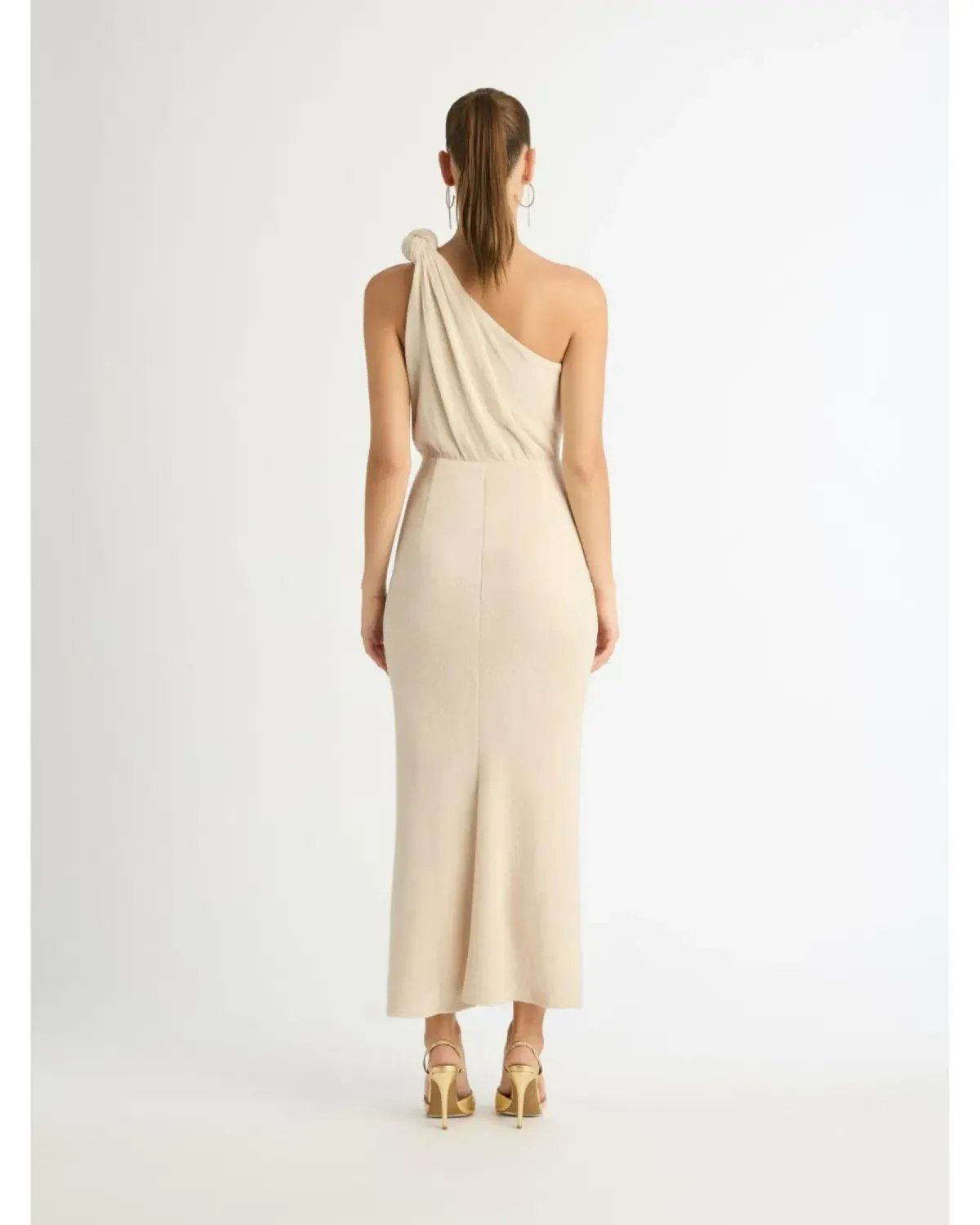 Sheike Freedom One-Shoulder Dress Neutral Size AU 8 photo 3