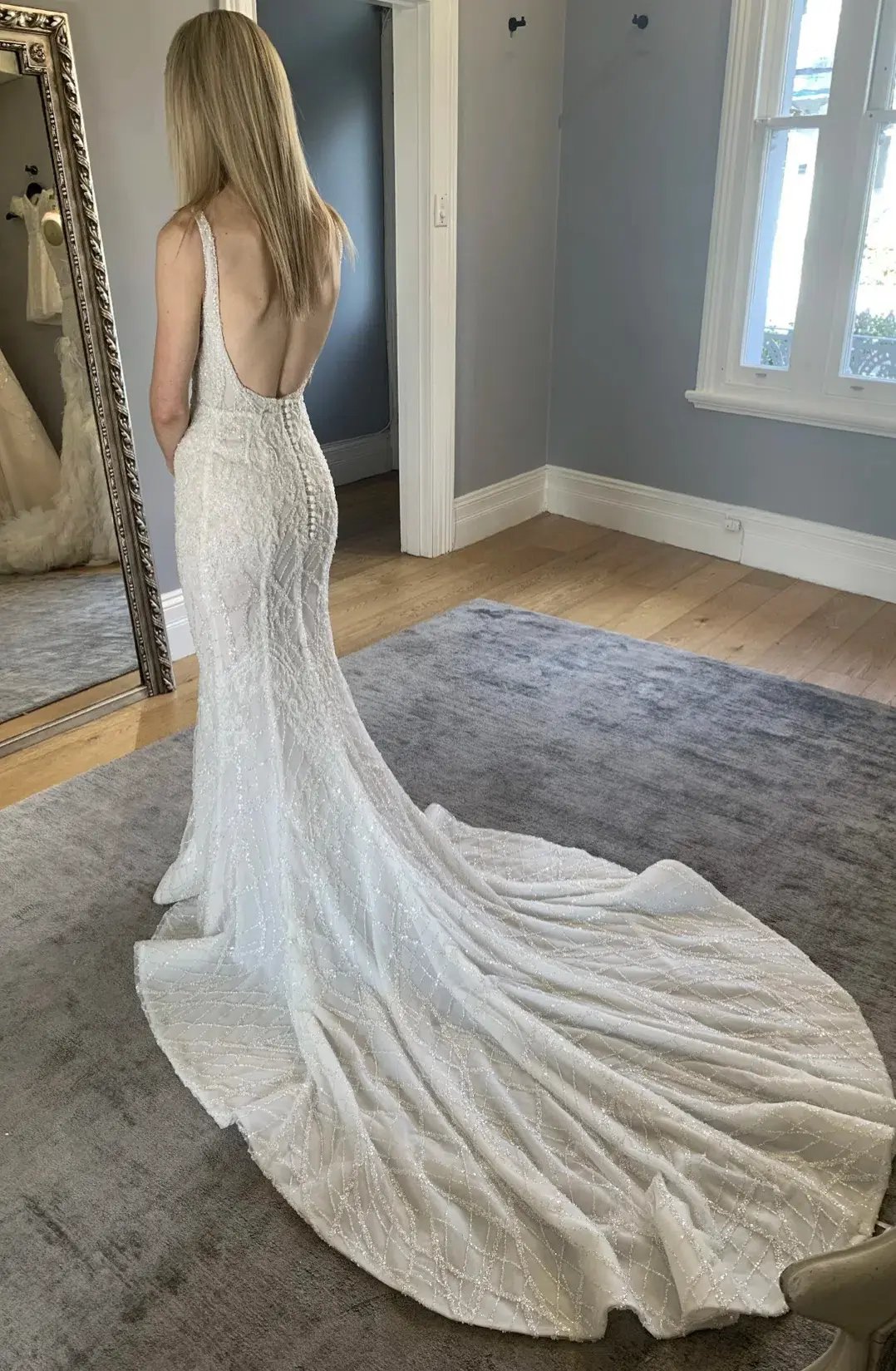 Pallas Couture Wedding Dress White Size 6 photo 5