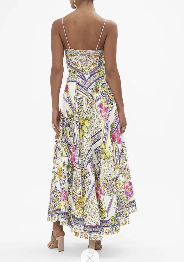 Camilla Long Dress With Tie Front Amalfi Amore Size S photo 2
