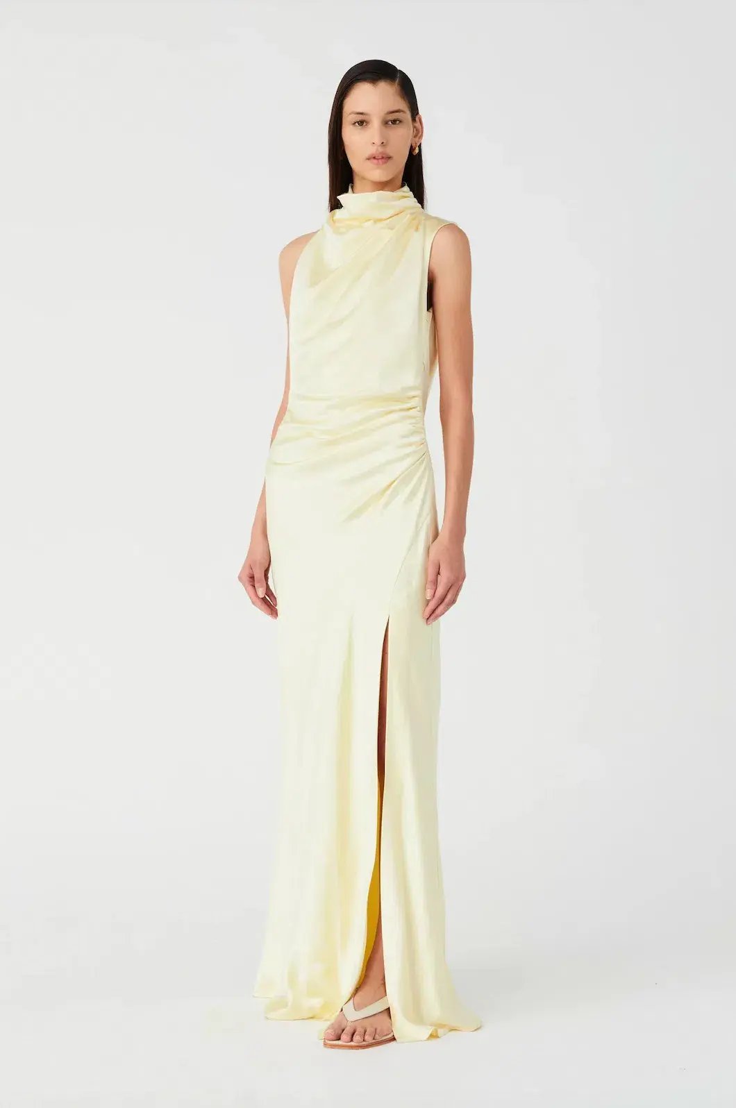 Misha Constantina Gown in Soft Gold Size 6 photo 2