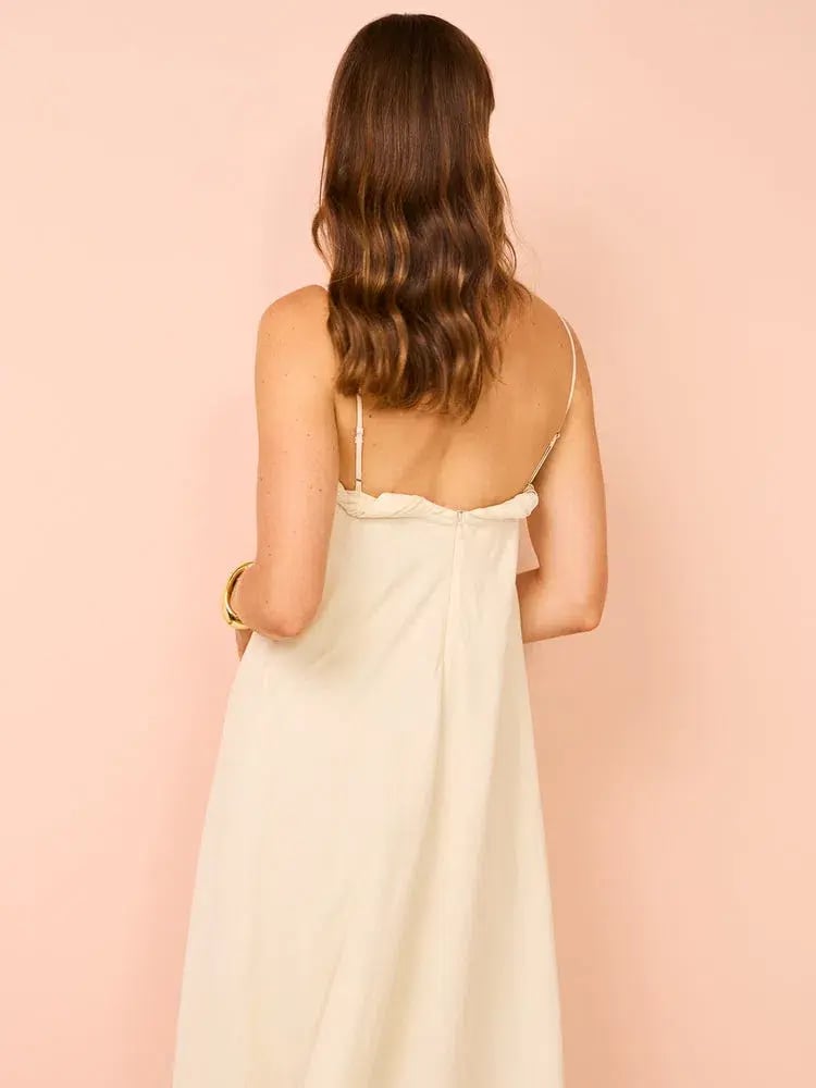 Camilla And Marc Zora Maxi Dress In Cream Size 6 photo 2