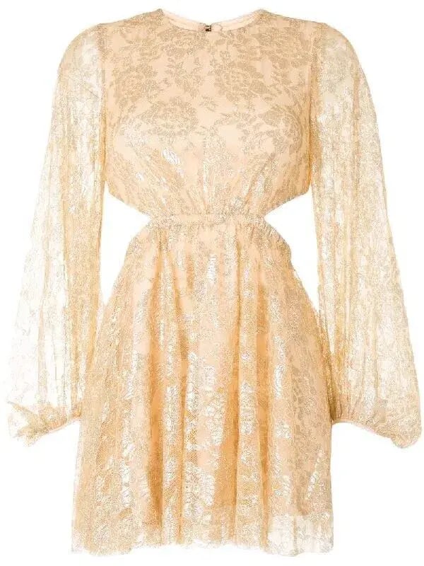 Alice McCall Magic Thinking Mini Dress Gold Size 8 photo 4