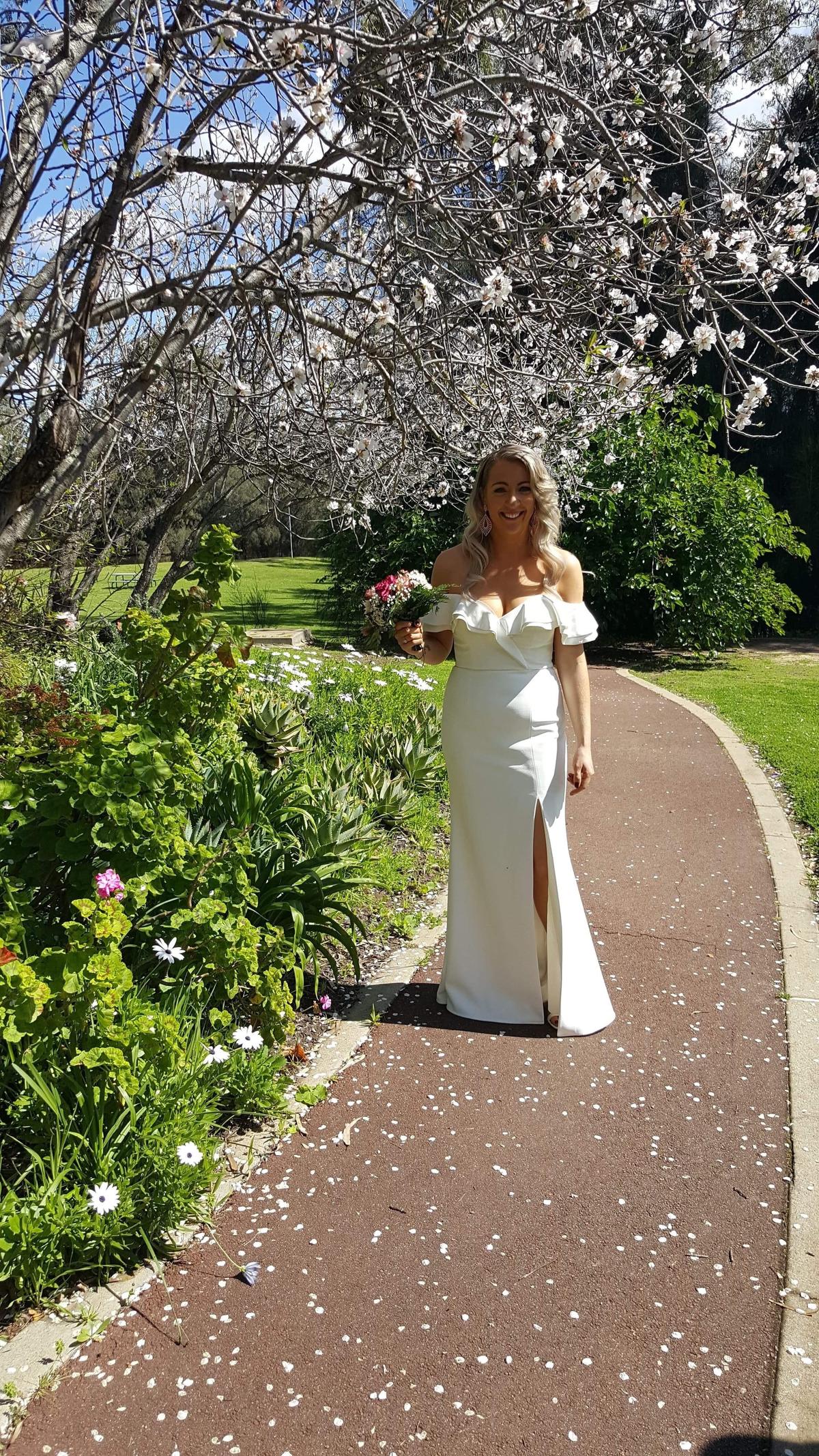 Sheike white maxi dress size 10 photo 3