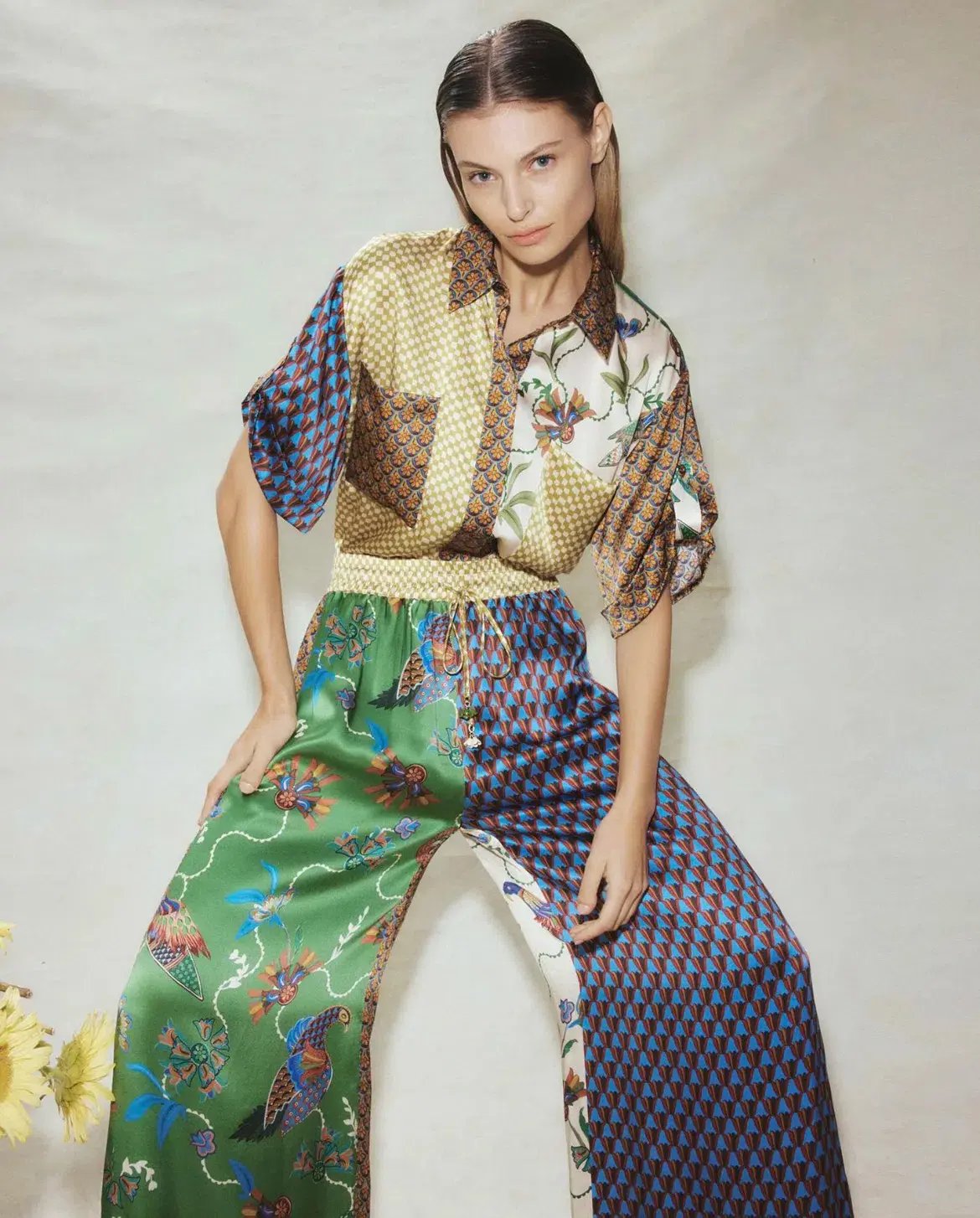 Alemais Birdie Shirt And Pant Set Multi Size AU 8 photo 3