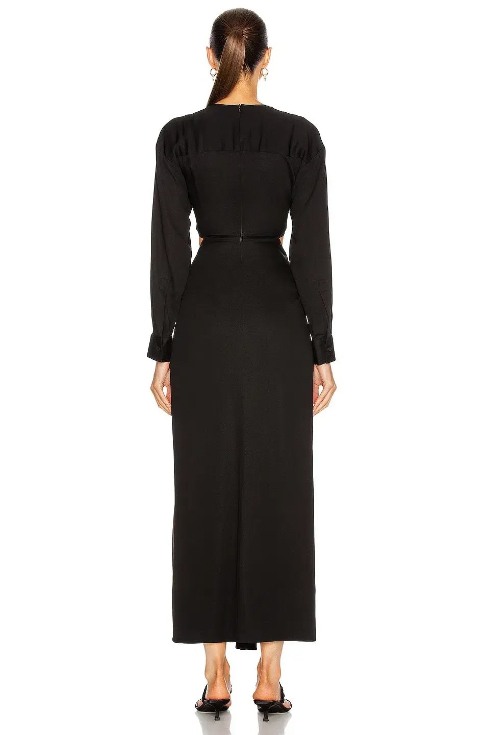 Christopher Esber Ruched Disconnect Shirt Dress  Black Size 14 AU photo 4
