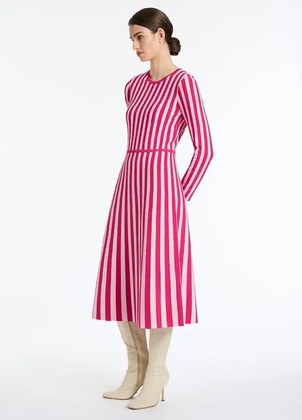 David Lawrence Elodie Knit Dress in Pink Size AU 10 photo 2