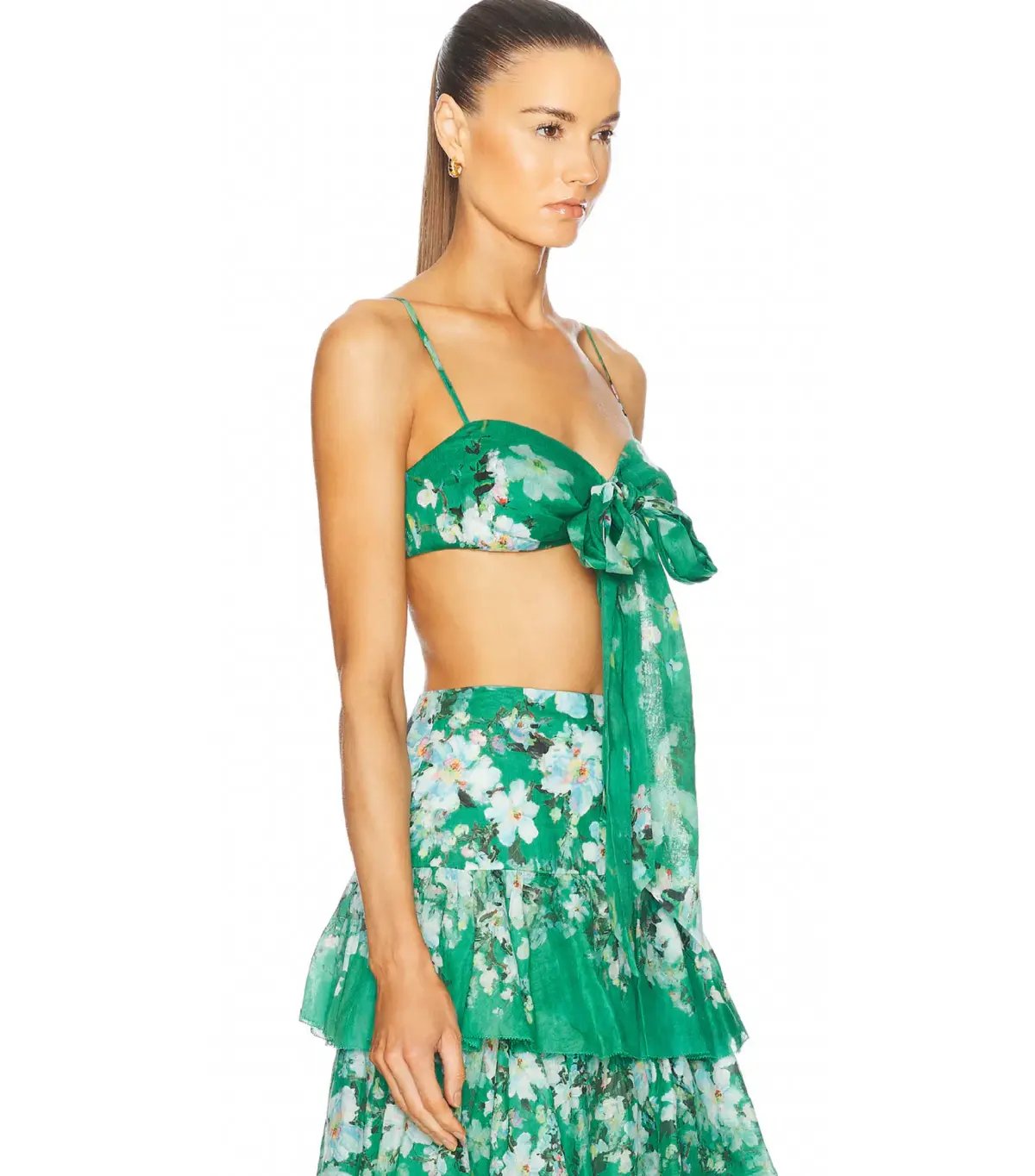 Zimmermann Everley Set Green Floral Size 0 / AU 8 photo 2