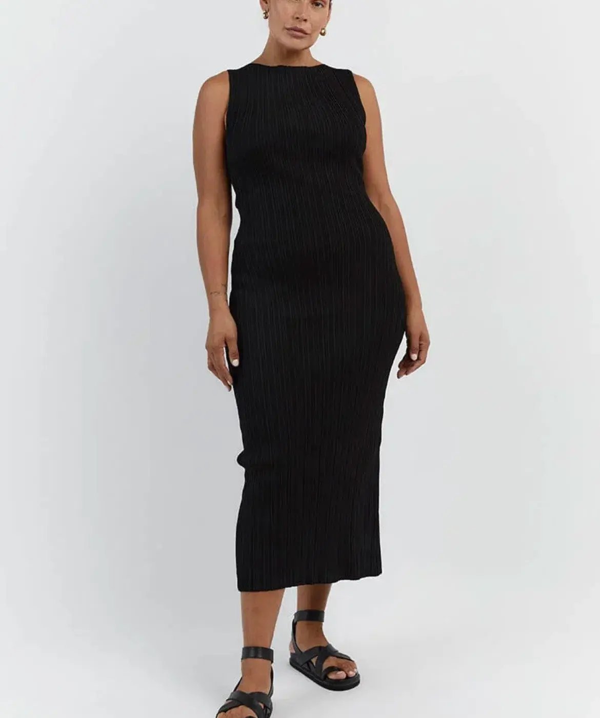 Dissh Sienna Knit Midi Dress Black Size L / AU 12 photo 4