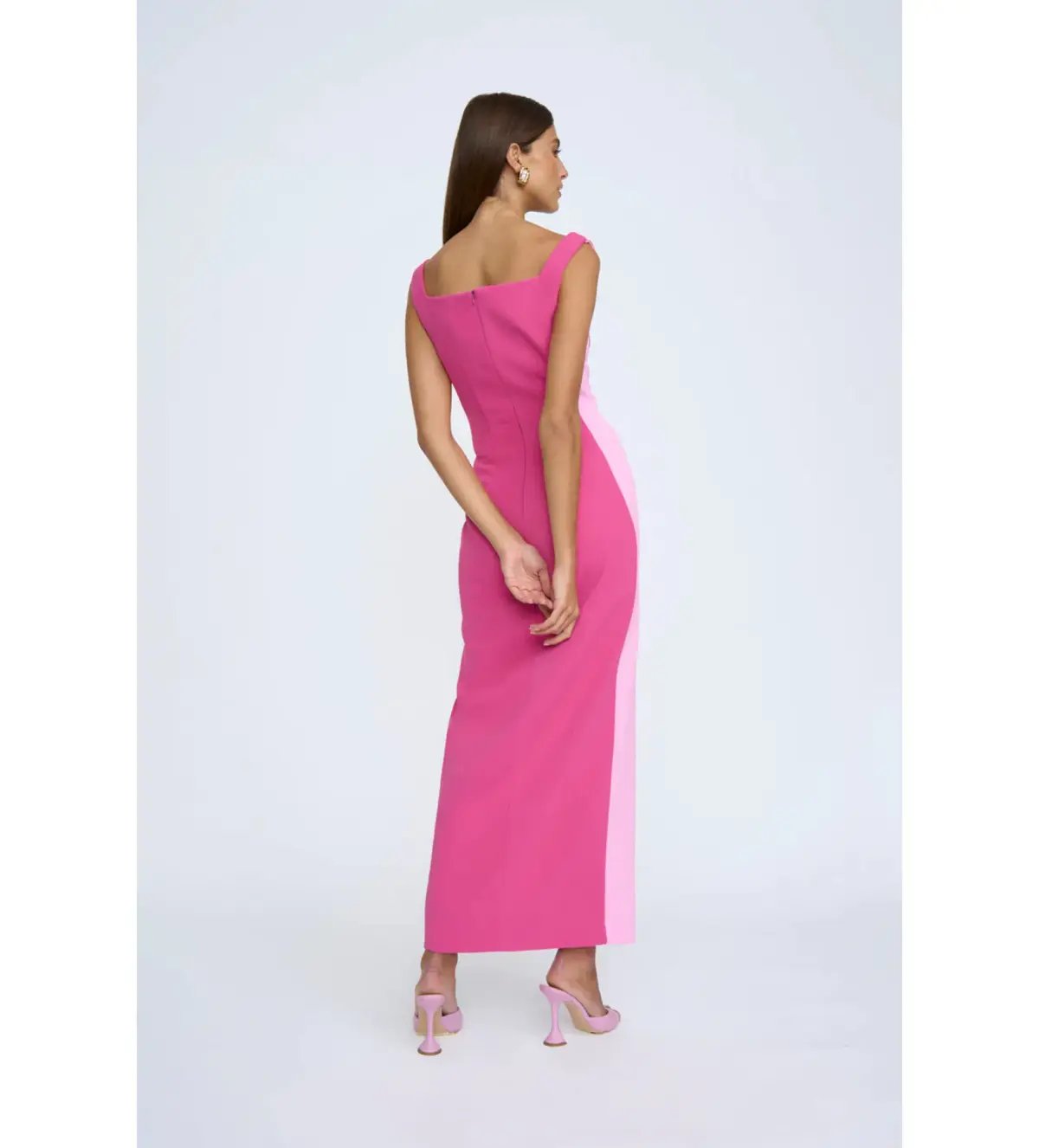 By Johnny Caterina Two Tone Curve Midi Pink Multi Size 6 photo 3