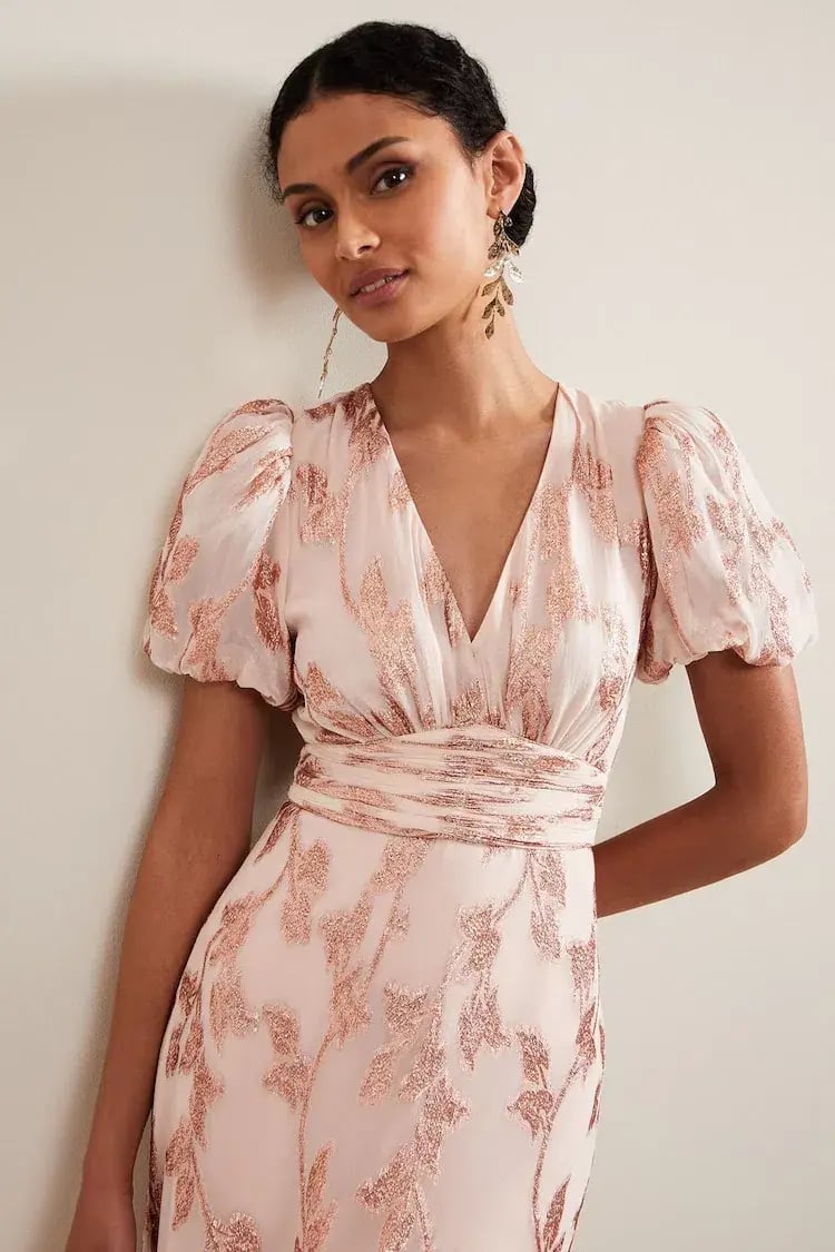 Phase Eight Genette Jacquard Pink Dress Pink Size 20 photo 2