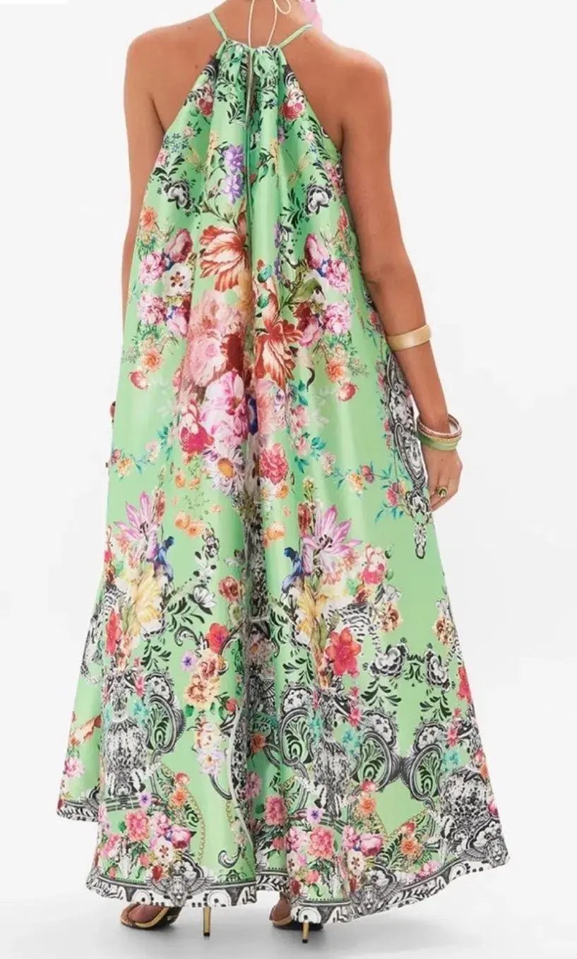 Camilla Trapeze Maxi Dress Porcelain Dream Size M/L photo 3