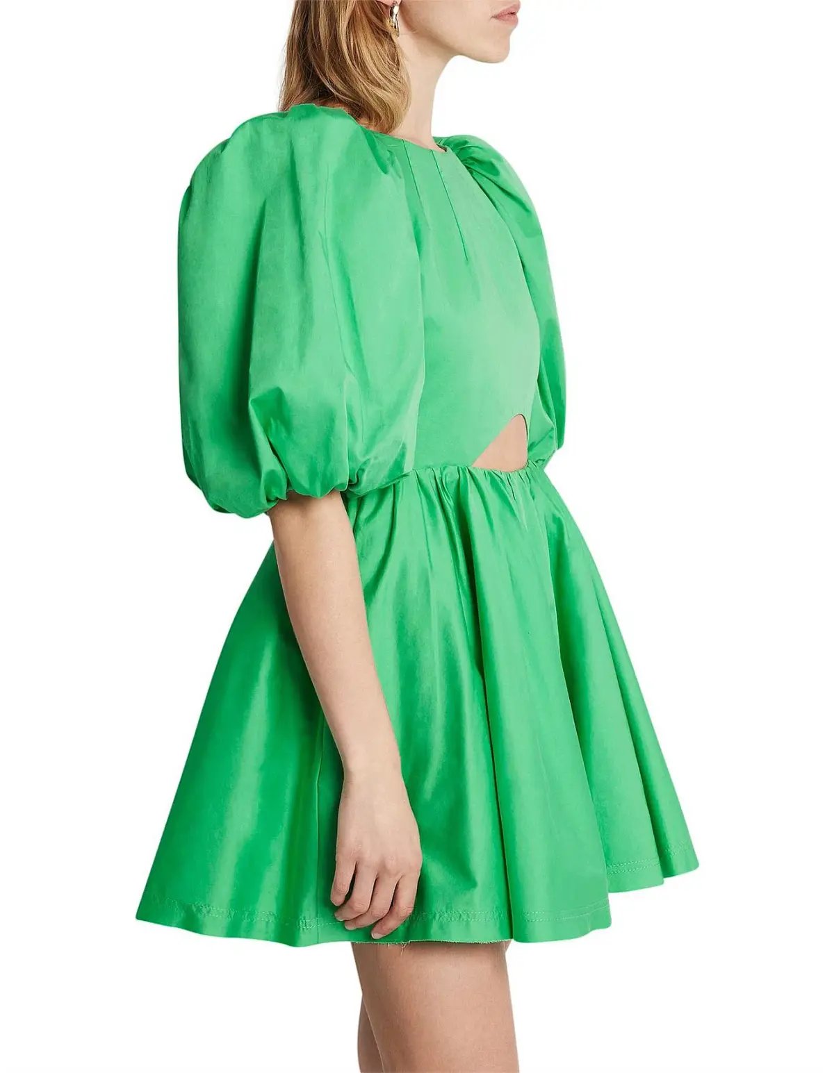 Aje Colette Abstract Cut Out Mini Dress Green Size 14 photo 4