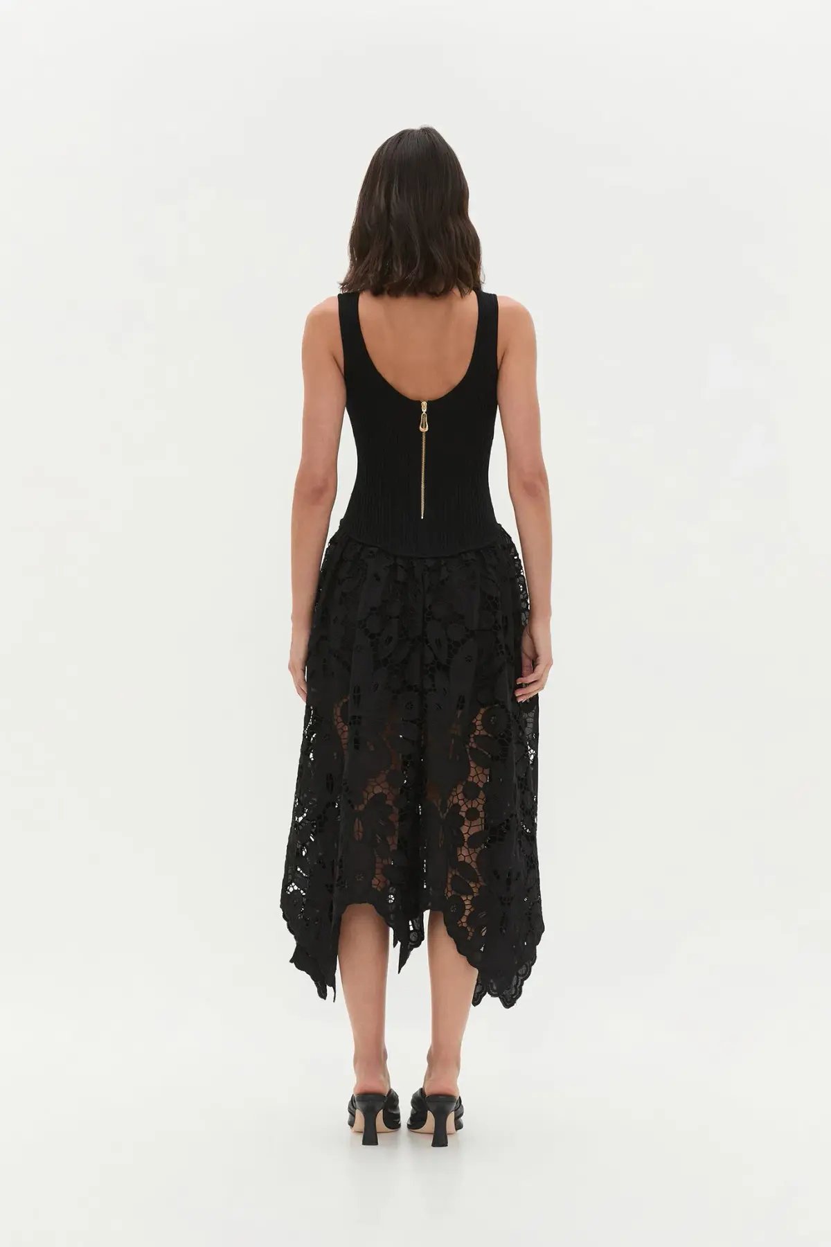 Aje Atlas Knit  Midi Dress Black Size XS photo 2
