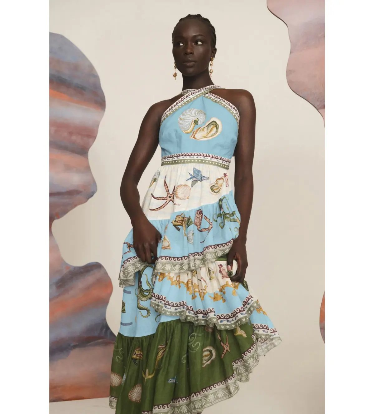 Alémais Bath House Midi Dress Print Size AU 16 photo 2