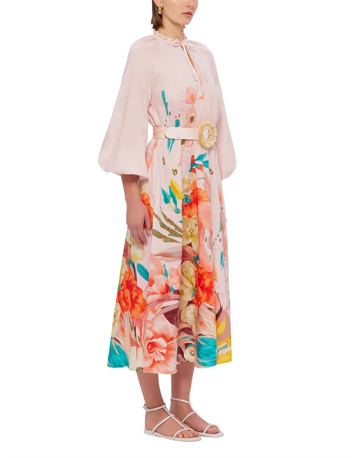 Leo Lin Pippa Midi Dress in Euphoria Print Size 10 photo 2