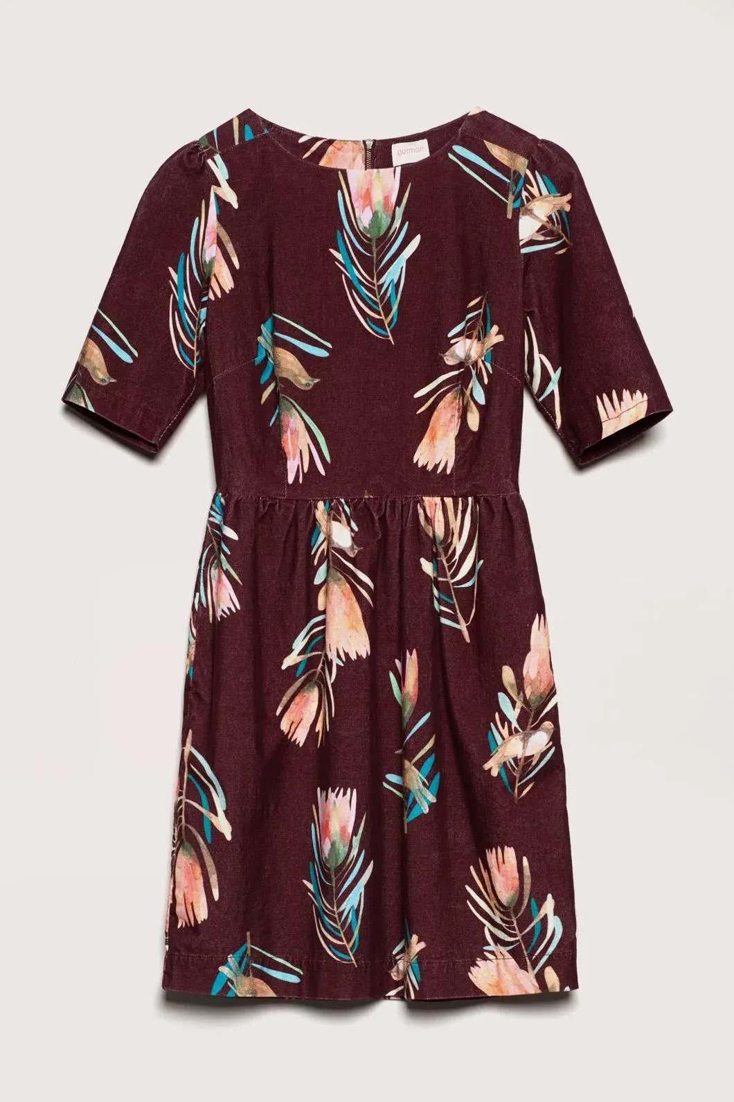 Gorman X Dana Kinter Sugarbush Cord Mini Dress Floral Size 10 photo 4