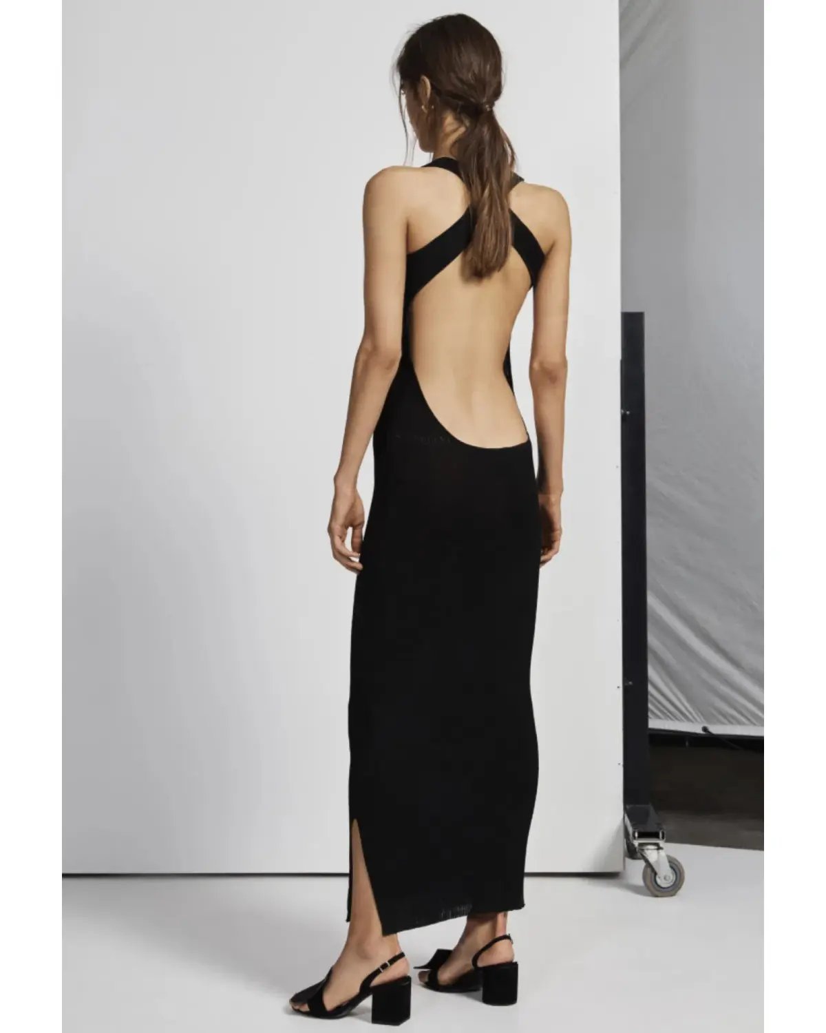 Sir The Label Marcelle Open Back Midi Dress Black Size 0 / AU 6 photo 2