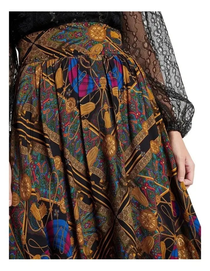 Sass & Bide One Day I Am Print Midi Skirt Multi Size 6 photo 2