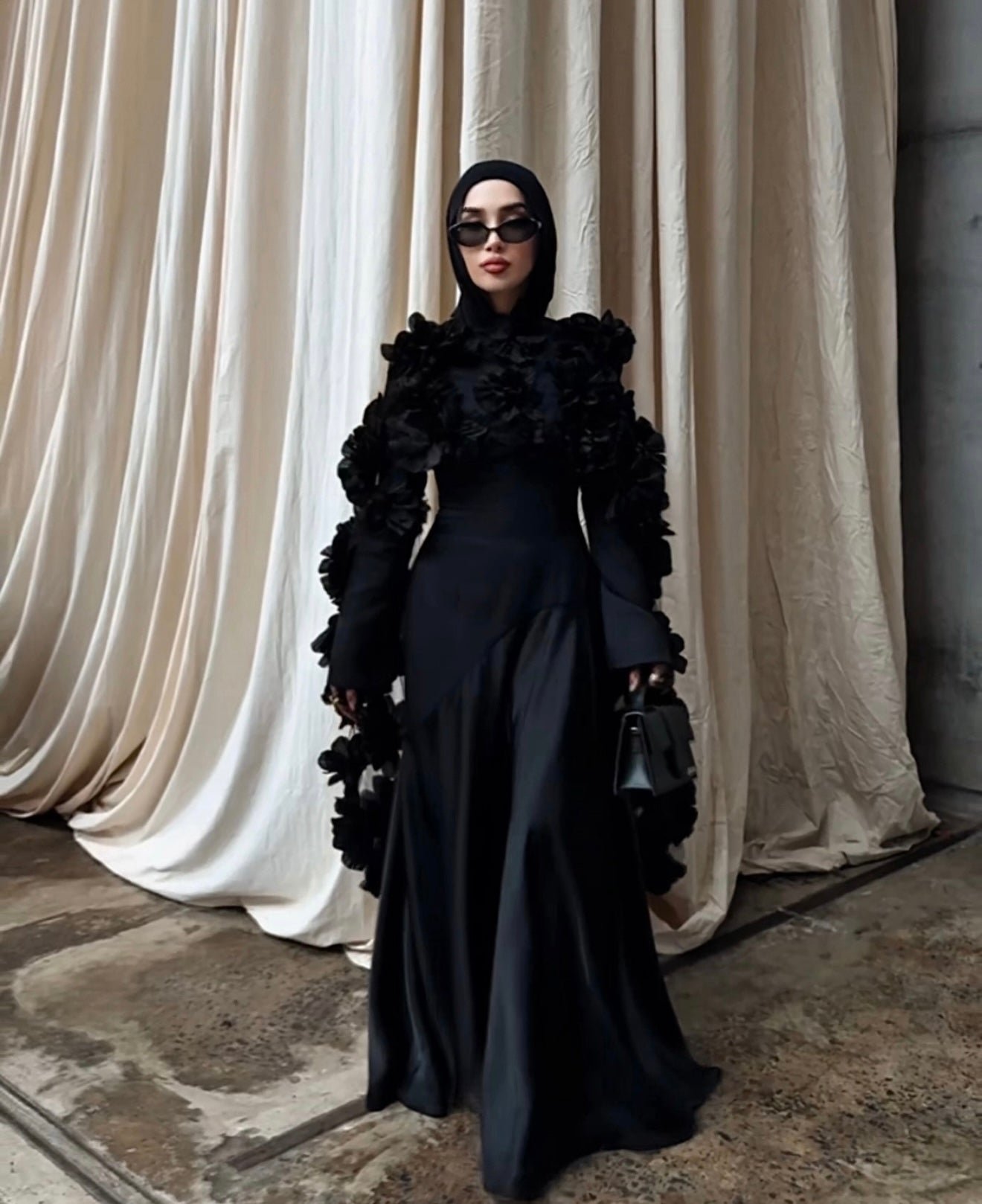 MIDNIGHT PETAL CAPE BY MY SECRET WARDROBE BLACK photo 2