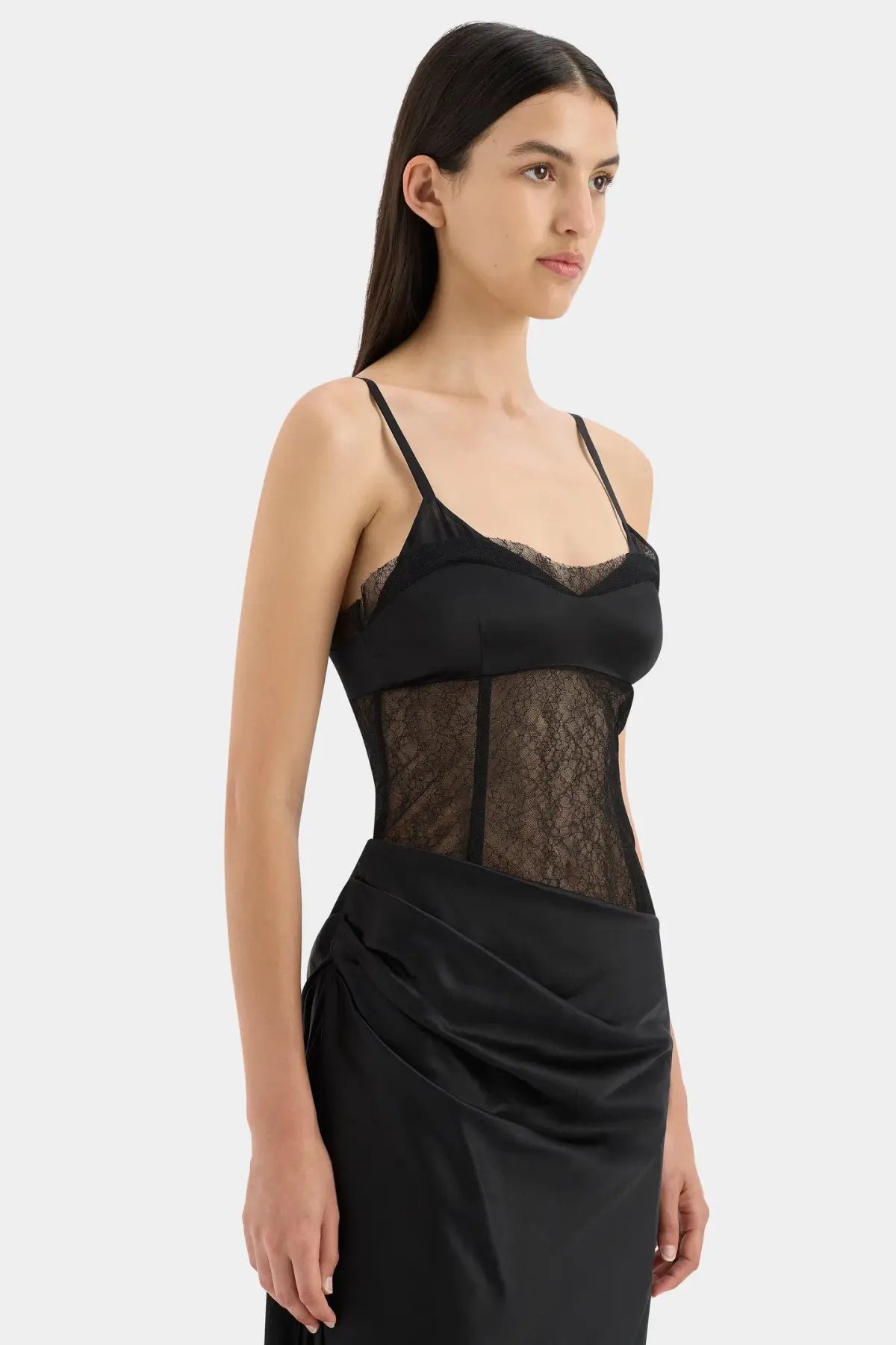 Sir the Label The Dunya Draped Gown in Black Size AU 8 photo 3