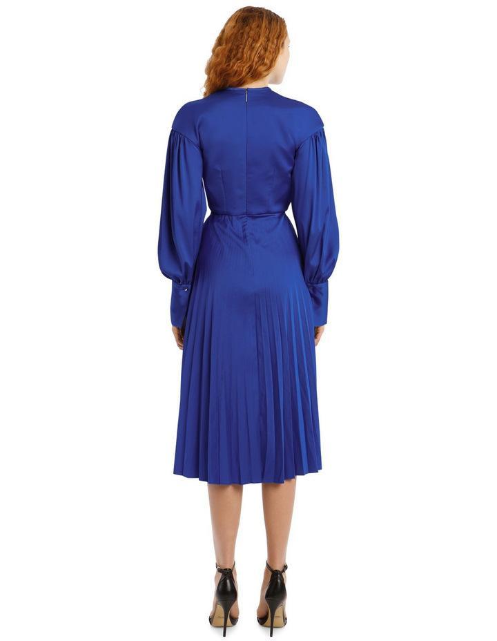 Nicola Finnetti  Evelyn Midi Blue Dress Size 8 photo 4
