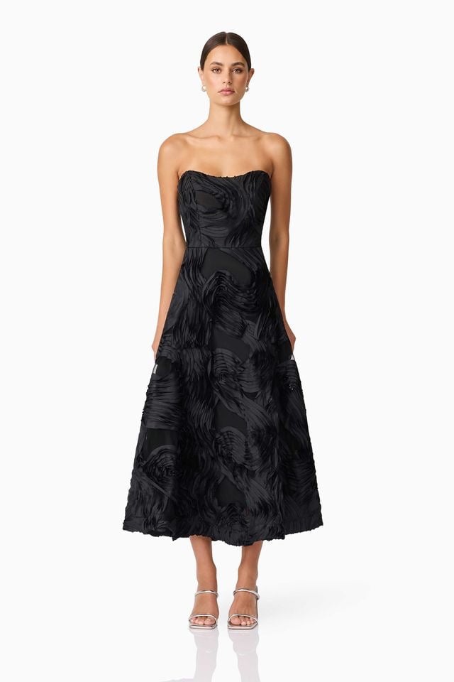 Elliatt Asher Midi Dress - Black photo 3
