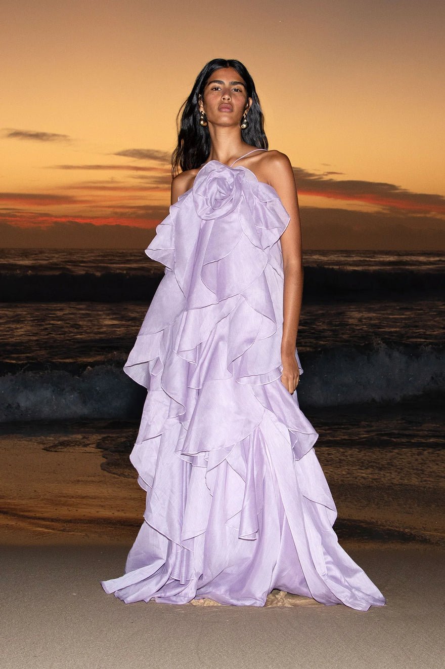 Aje Pandorea Layered Maxi Dress, Purple photo 4